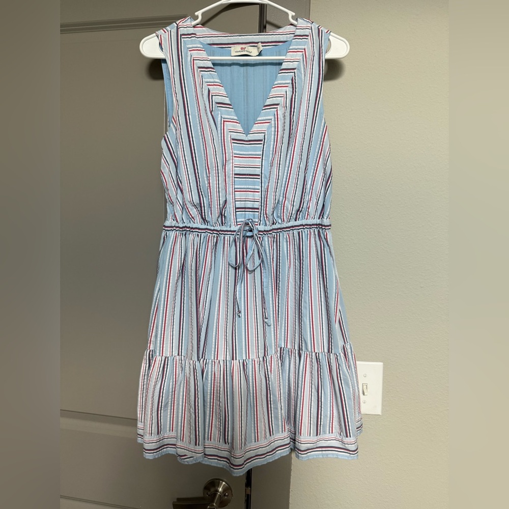 Vineyard Vines Striped V-Neck Dress